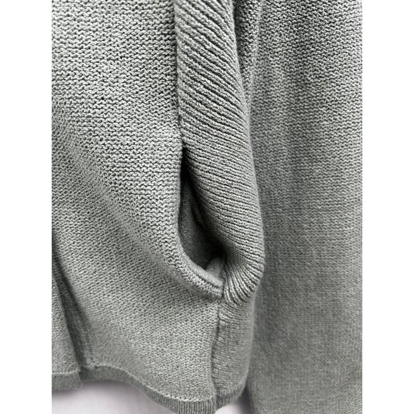 Anthropologie Hi-Line Embellished Knit Cardigan Jacket Medium Sage Green Beaded - Picture 9 of 10